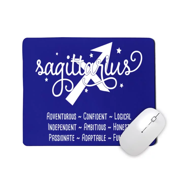 Zodiac Sagittarius Characteristics Gift Mousepad