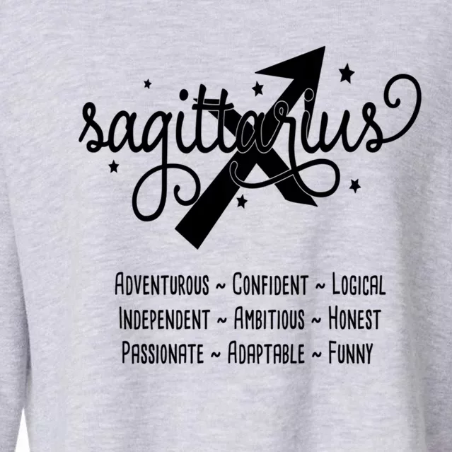 Zodiac Sagittarius Characteristics Gift Cropped Pullover Crew