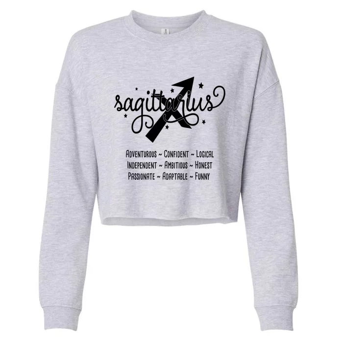 Zodiac Sagittarius Characteristics Gift Cropped Pullover Crew