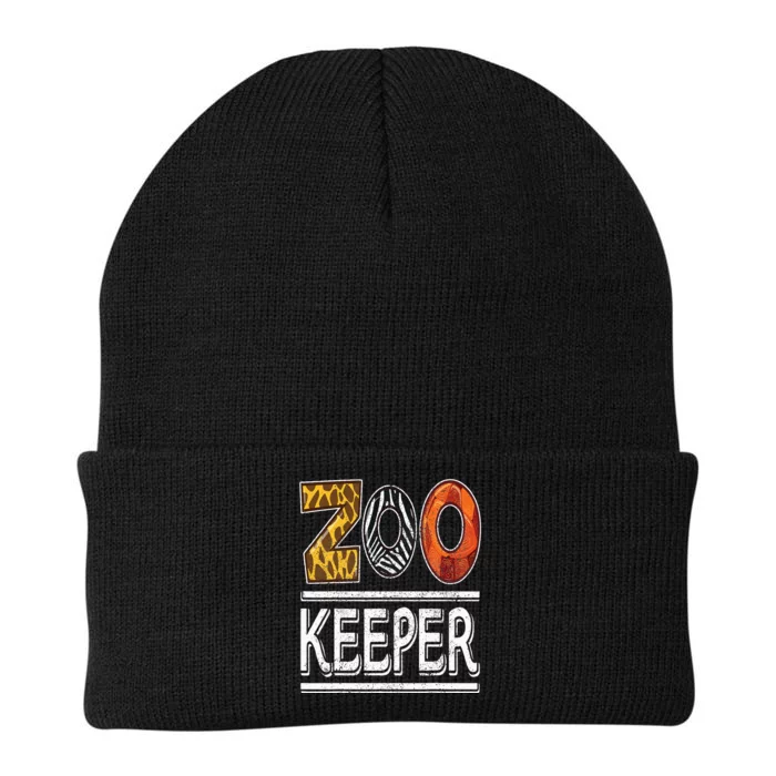 Zookeeper Safari Costume Adult Animal Print Zoo Keeper Knit Cap Winter Beanie