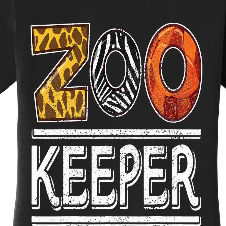 Zookeeper Safari Costume Adult Animal Print Zoo Keeper Women's T-Shirt