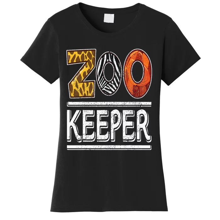 Zookeeper Safari Costume Adult Animal Print Zoo Keeper Women's T-Shirt