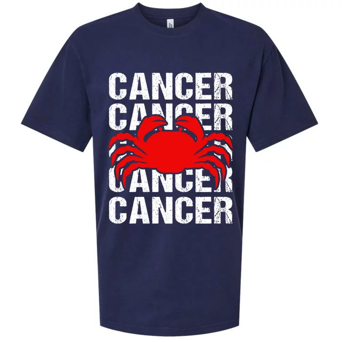 Zodiac Sign Cancer Crab Zodiac Gift Sueded Cloud Jersey T-Shirt