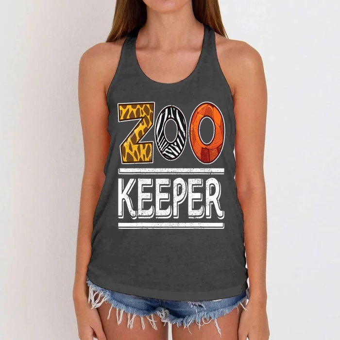 Zookeeper Safari Costume Adult Kids Animal Print Zoo Keeper Women's Knotted Racerback Tank