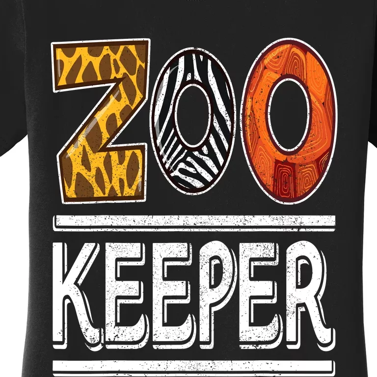 Zookeeper Safari Costume Adult Kids Animal Print Zoo Keeper Women's T-Shirt