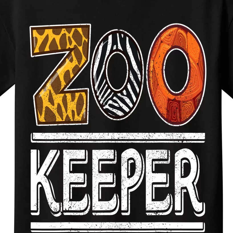 Zookeeper Safari Costume Adult Kids Animal Print Zoo Keeper Kids T-Shirt