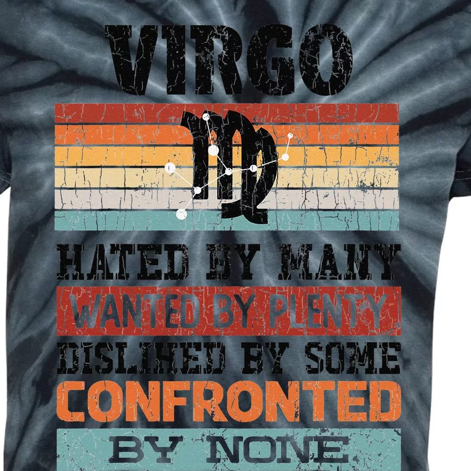 Zodiac Sign Funny Virgo Hated By Many Graphic Kids Tie-Dye T-Shirt