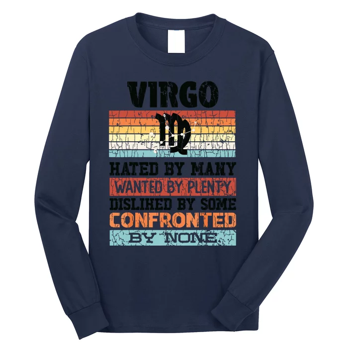 Zodiac Sign Funny Virgo Hated By Many Graphic Long Sleeve Shirt