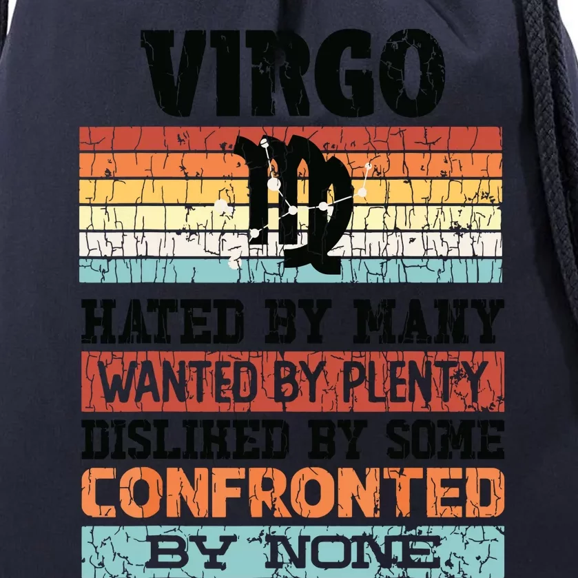 Zodiac Sign Funny Virgo Hated By Many Graphic Drawstring Bag