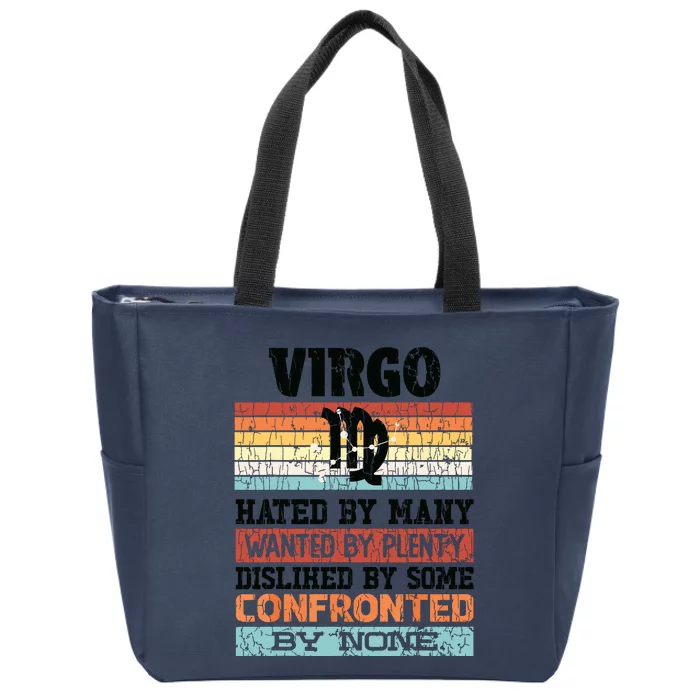 Zodiac Sign Funny Virgo Hated By Many Graphic Zip Tote Bag