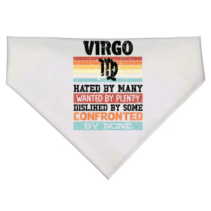 Zodiac Sign Funny Virgo Hated By Many Graphic USA-Made Doggie Bandana