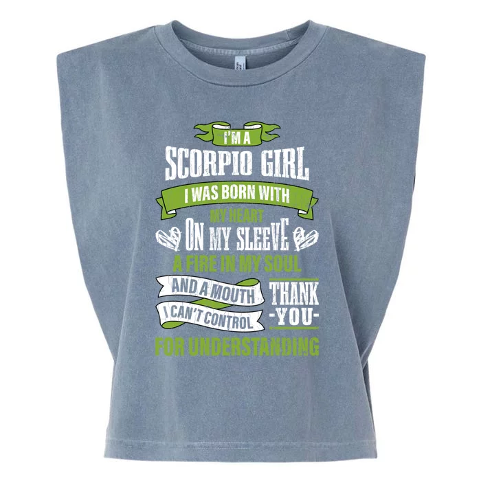 Zodiac Sign Funny I’m A Scorpio Graphic Cute Gift Garment-Dyed Women's Muscle Tee