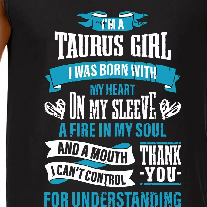 Zodiac Sign Funny Im A Taurus Girl Graphic Comfort Colors® Tank Top