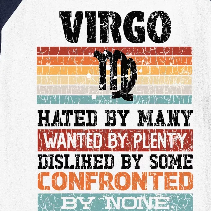 Zodiac Sign Funny Virgo Hated By Many Graphic Baseball Sleeve Shirt