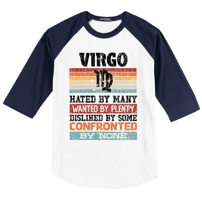 Zodiac Sign Funny Virgo Hated By Many Graphic Baseball Sleeve Shirt