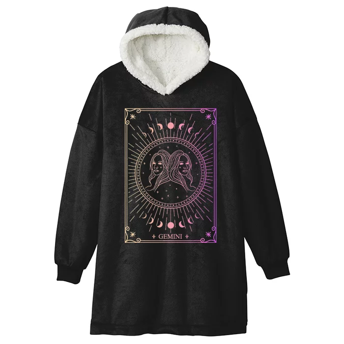 Zodiac Sign Gemini Wo May June Birthday Gemini Hooded Wearable Blanket