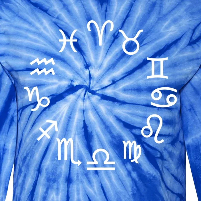 Zodiac Symbols Gift Tie-Dye Long Sleeve Shirt