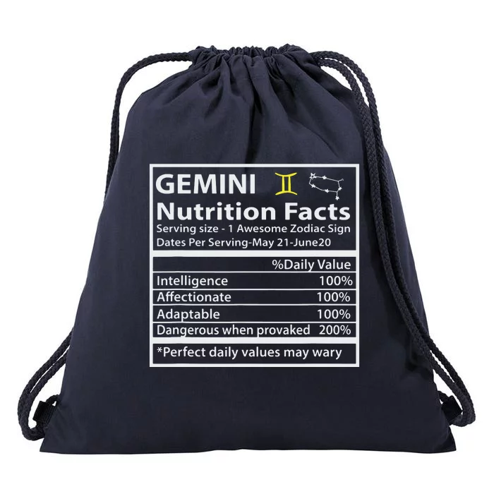 Zodiac Sign Gemini Astrologist Gift Gemini Drawstring Bag