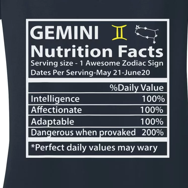 Zodiac Sign Gemini Astrologist Gift Gemini Women's V-Neck T-Shirt