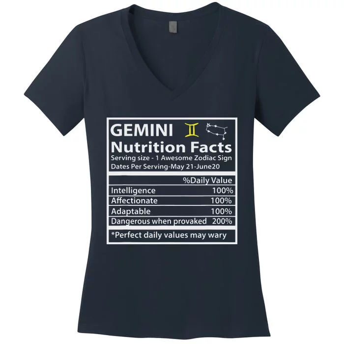 Zodiac Sign Gemini Astrologist Gift Gemini Women's V-Neck T-Shirt