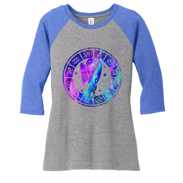 Zodiac Sign Horoscope Astrological Sign Astrology Virgo Gift Women's Tri-Blend 3/4-Sleeve Raglan Shirt