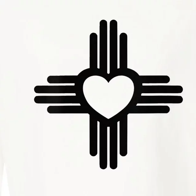 Zia Symbol Heart I Love New Mexico Cropped Pullover Crew