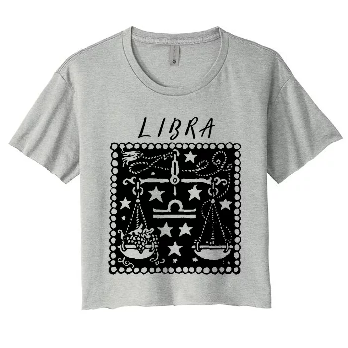 Zodiac Sign Libra Meaningful Gift Women's Crop Top Tee