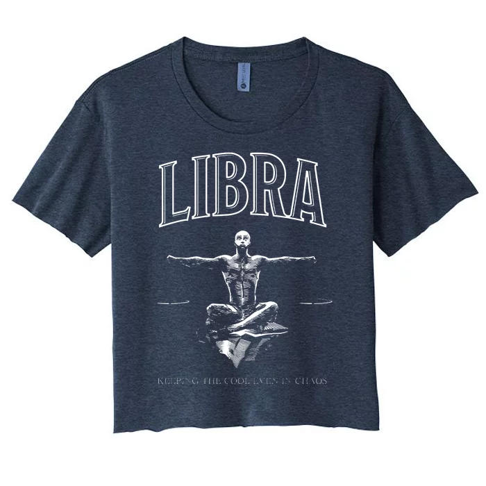 Zodiac Sign Libra Astrology Horoscope Women's Crop Top Tee