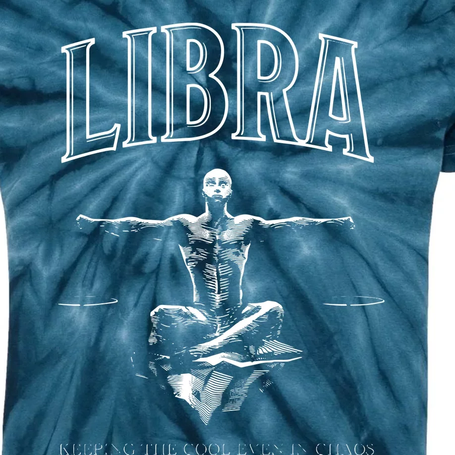 Zodiac Sign Libra Astrology Horoscope Kids Tie-Dye T-Shirt