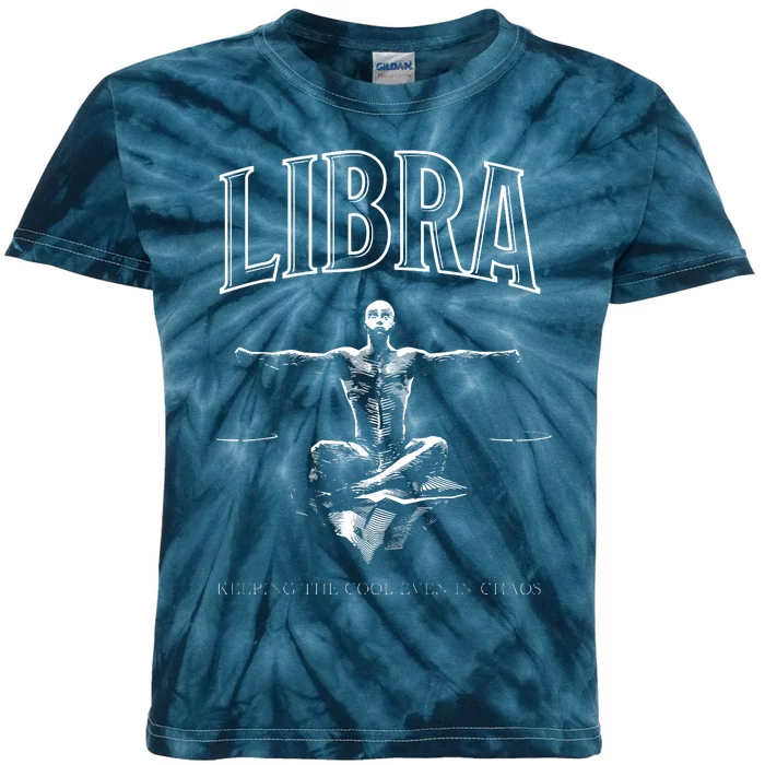 Zodiac Sign Libra Astrology Horoscope Kids Tie-Dye T-Shirt