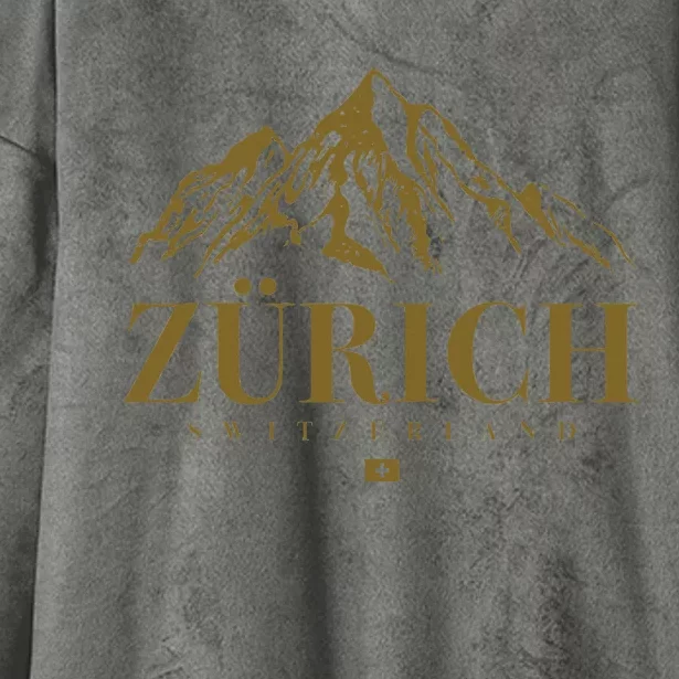 Zurich Switzerland Mountain Swiss Alps Hooded Wearable Blanket