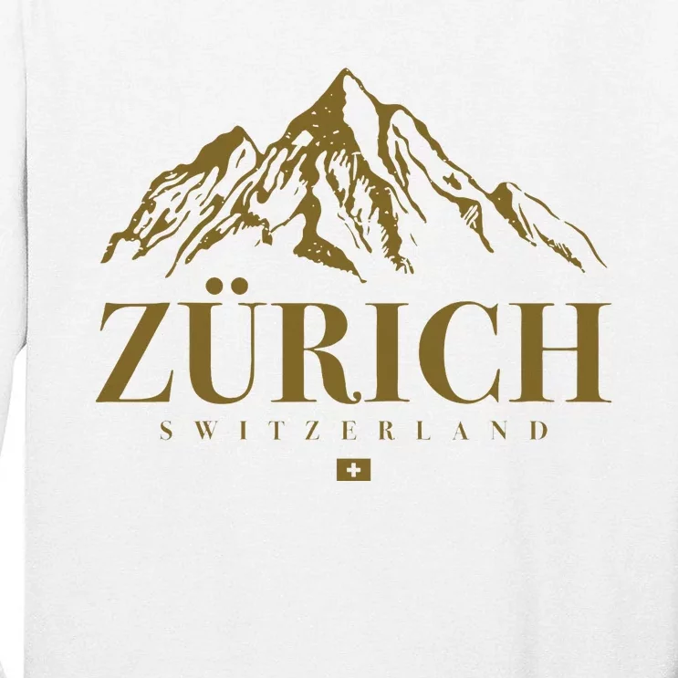 Zurich Switzerland Mountain Swiss Alps Tall Long Sleeve T-Shirt