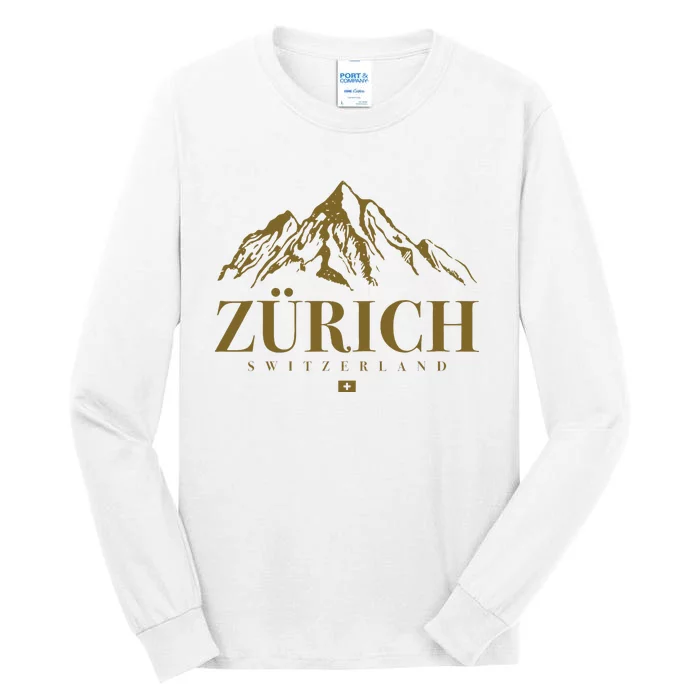 Zurich Switzerland Mountain Swiss Alps Tall Long Sleeve T-Shirt