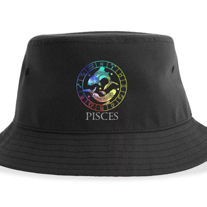 Zodiac Sign Pisces Sustainable Bucket Hat