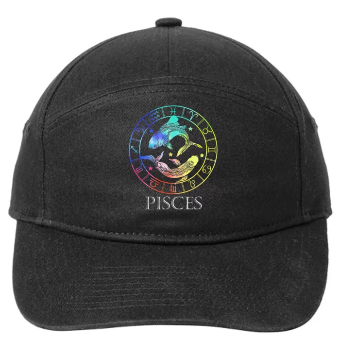 Zodiac Sign Pisces 7-Panel Snapback Hat