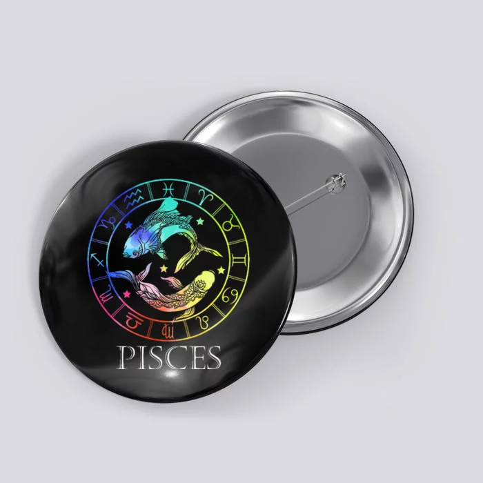 Zodiac Sign Pisces Button