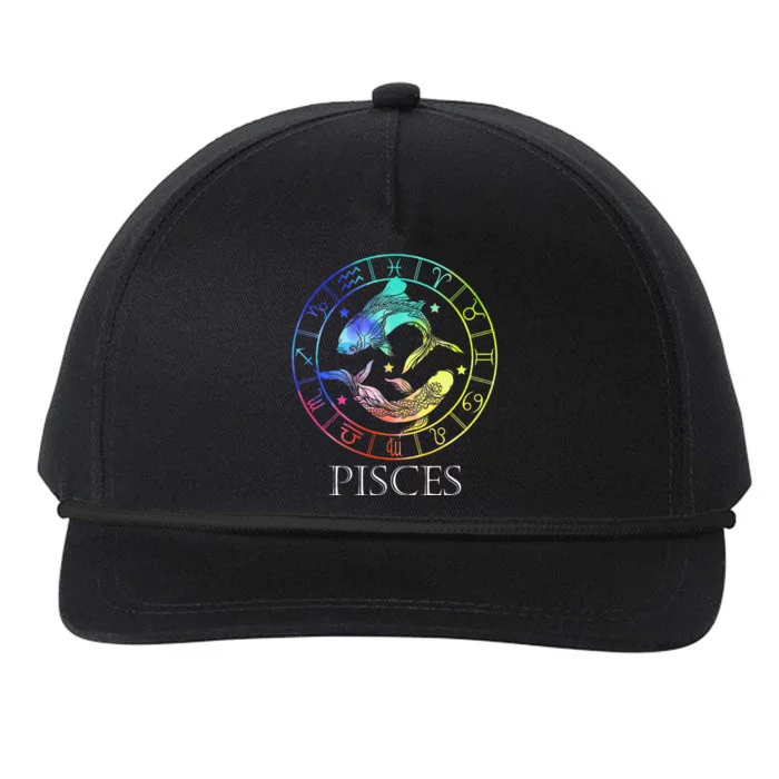 Zodiac Sign Pisces Snapback Five-Panel Rope Hat