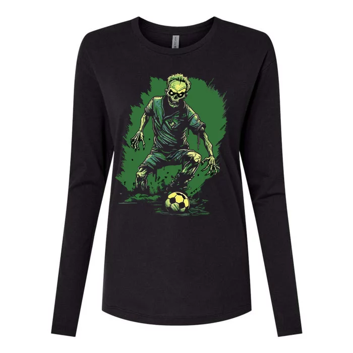 Zombie Soccer Player Halloween Costume Sport Womens Cotton Relaxed Long Sleeve T-Shirt