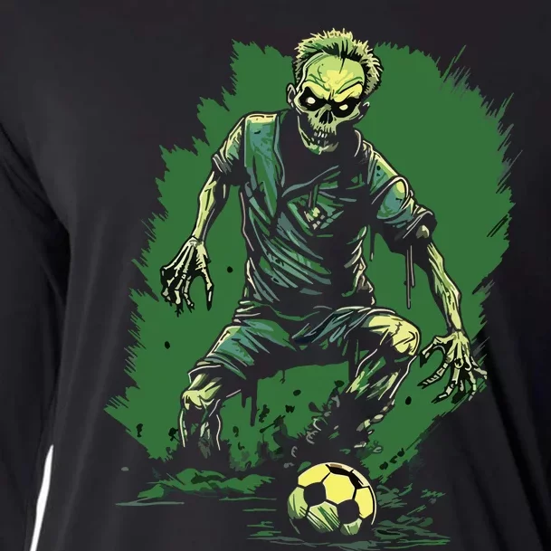 Zombie Soccer Player Halloween Costume Sport Cooling Performance Long Sleeve Crew