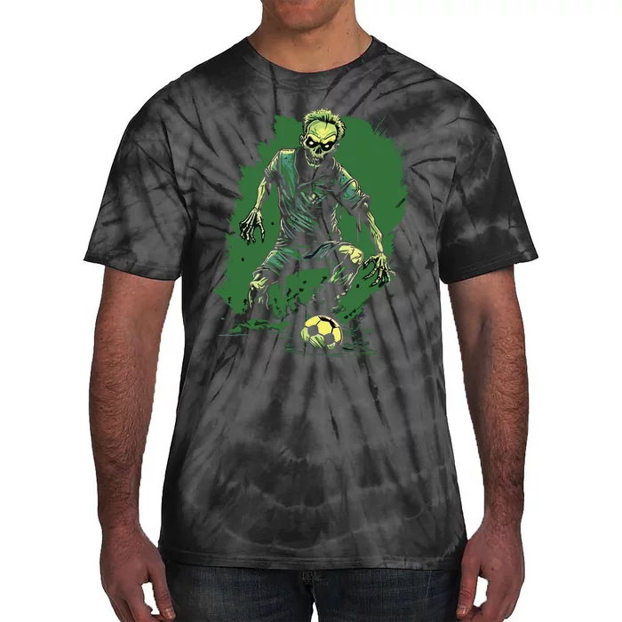 Zombie Soccer Player Halloween Costume Sport Tie-Dye T-Shirt