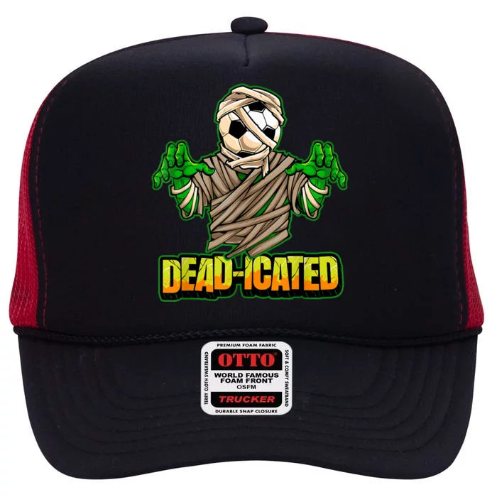 Zombie Soccer Player Scary Soccer Halloween High Crown Mesh Trucker Hat