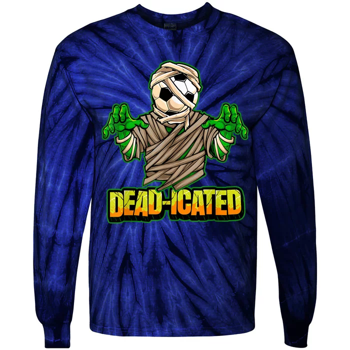 Zombie Soccer Player Scary Soccer Halloween Tie-Dye Long Sleeve Shirt