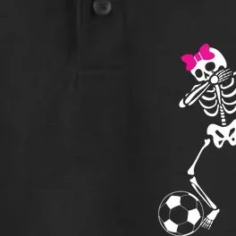 Zombie Soccer Player Halloween Gift Dry Zone Grid Performance Polo