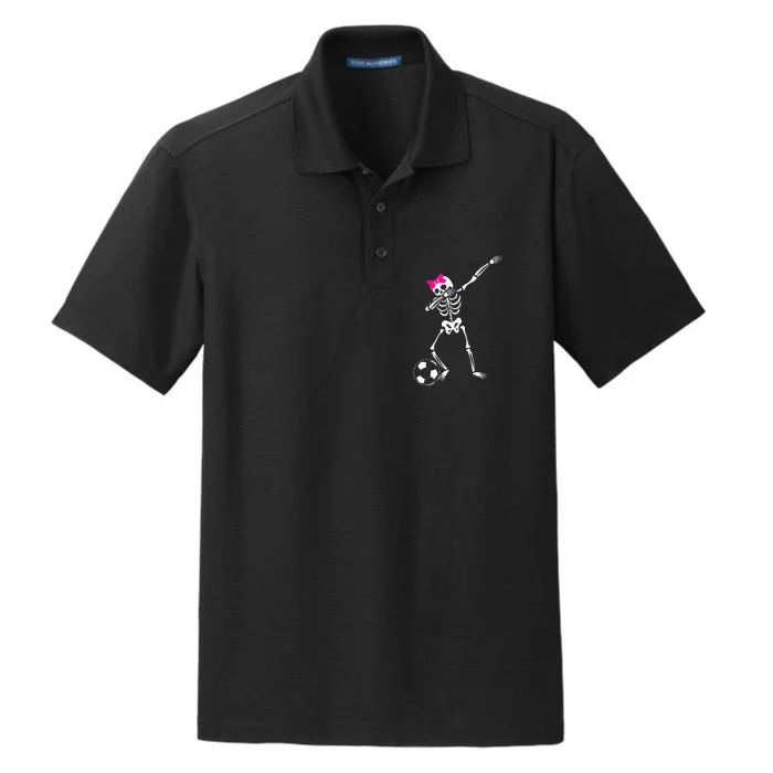 Zombie Soccer Player Halloween Gift Dry Zone Grid Performance Polo