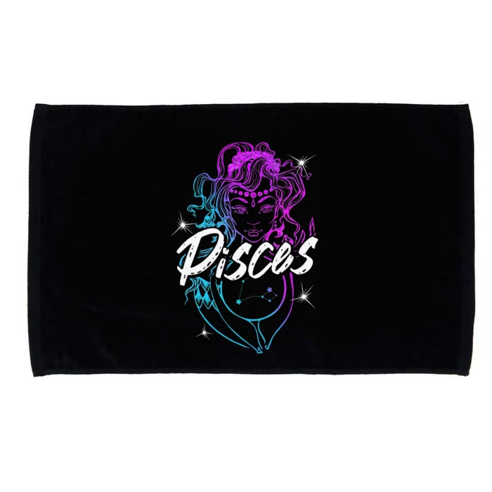 Zodiac Sign Pisces Beautiful Born In February March Microfiber Hand Towel