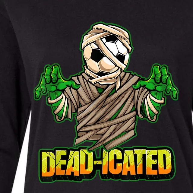 Zombie Soccer Player Scary Soccer Halloween Womens Cotton Relaxed Long Sleeve T-Shirt