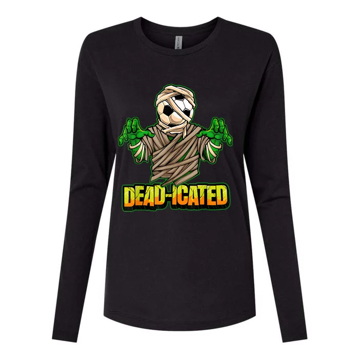 Zombie Soccer Player Scary Soccer Halloween Womens Cotton Relaxed Long Sleeve T-Shirt