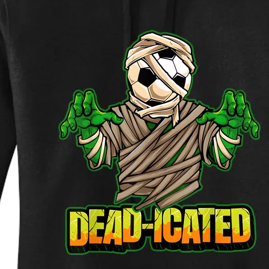 Zombie Soccer Player Scary Soccer Halloween Women's Pullover Hoodie