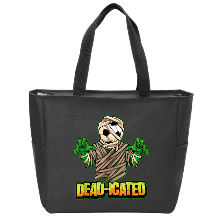 Zombie Soccer Player Scary Soccer Halloween Zip Tote Bag