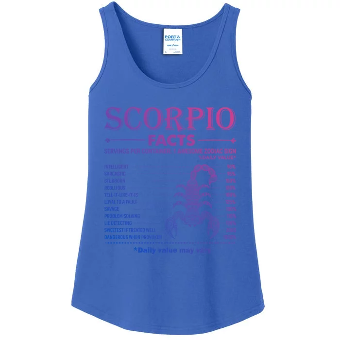 Zodiac Sign Scorpio Facts October November Gift Ladies Essential Tank